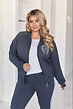 Костюм спортивний з лампасами та стразами у кольорах 3006, фото 2