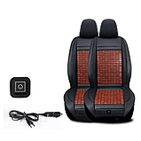 Чохол накидка на автокрісло з охолодженням вентиляцією Чохли на сидіння в авто Авточохли бамбук, фото 2