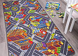 1х25 м. рулон килимова доріжка дитяча з дорогами Big City, фото 2