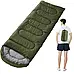 Спальний мішок водонепроникний для походів туристичний 220×70 см 1.3 кг Sleeping bag AND-950-2 Jw, фото 6