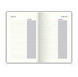 Щоденник датований BUROMAX 2026, ф.A6 SALERNO, червоний, штуч. шкіра, фото 10
