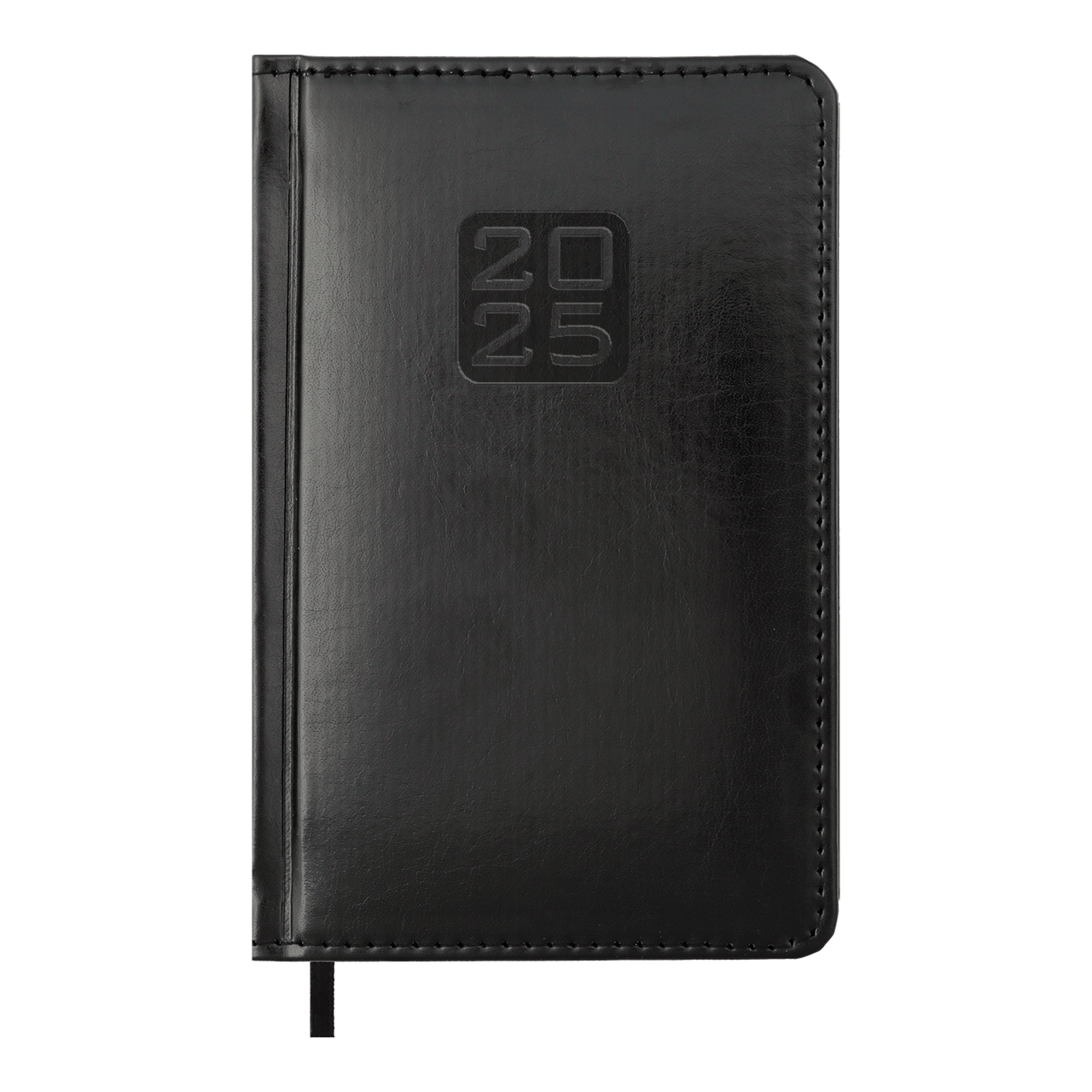 Щоденник датований BUROMAX 2026, ф.A6 BRAVO, чорний, штуч. шкіра/поролон, фото 1