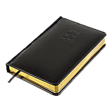 Щоденник датований BUROMAX 2026, ф.A6 BRAVO, чорний, штуч. шкіра/поролон, фото 2