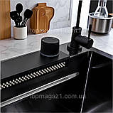 Кухонна мийка зі змішувачем Valeso 75*45 прямокутна з функцією Водоспад з глибокою чашею і PVD-покриттям, фото 6