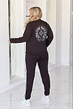 Костюм спортивний з лампасами та стразами у кольорах 3006, фото 5