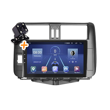 Магнітола для Toyota Land Cruiser Prado 150 2010-2013 на Android | Сенсорний екран, GPS, Bluetooth, камера