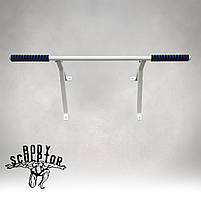 Турнік настінний/надверний білий рівний (50 см) Розбірний №1 з м'якими ручками, фото 2