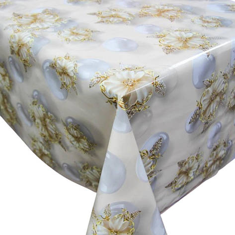 Стильна лакова клейонка для кухні на тканинній основі, фото 1