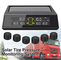 Контроль тиску температури в шинах DEVELU TPMS 6 коліс зовнішні датчики сонячна батарея АКБ 8 бар