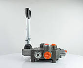 Гідророзподілювач 02Z80-1D1A1-GKZ1 з пружинним поверненням, 2 секції, Pmax 250 Бар, Q 80 л/хв, Badestnost