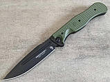 Ніж складний НОКС Офіцерський-С, D2, пластик, олива, фото 5