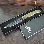 Ніж складний НОКС Офіцерський-С, D2, пластик, олива, фото 6