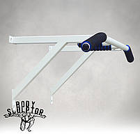 Турнік настінний/надверний білий гнутий (50 см)  Розбірний №2 з м'якими ручками, фото 4