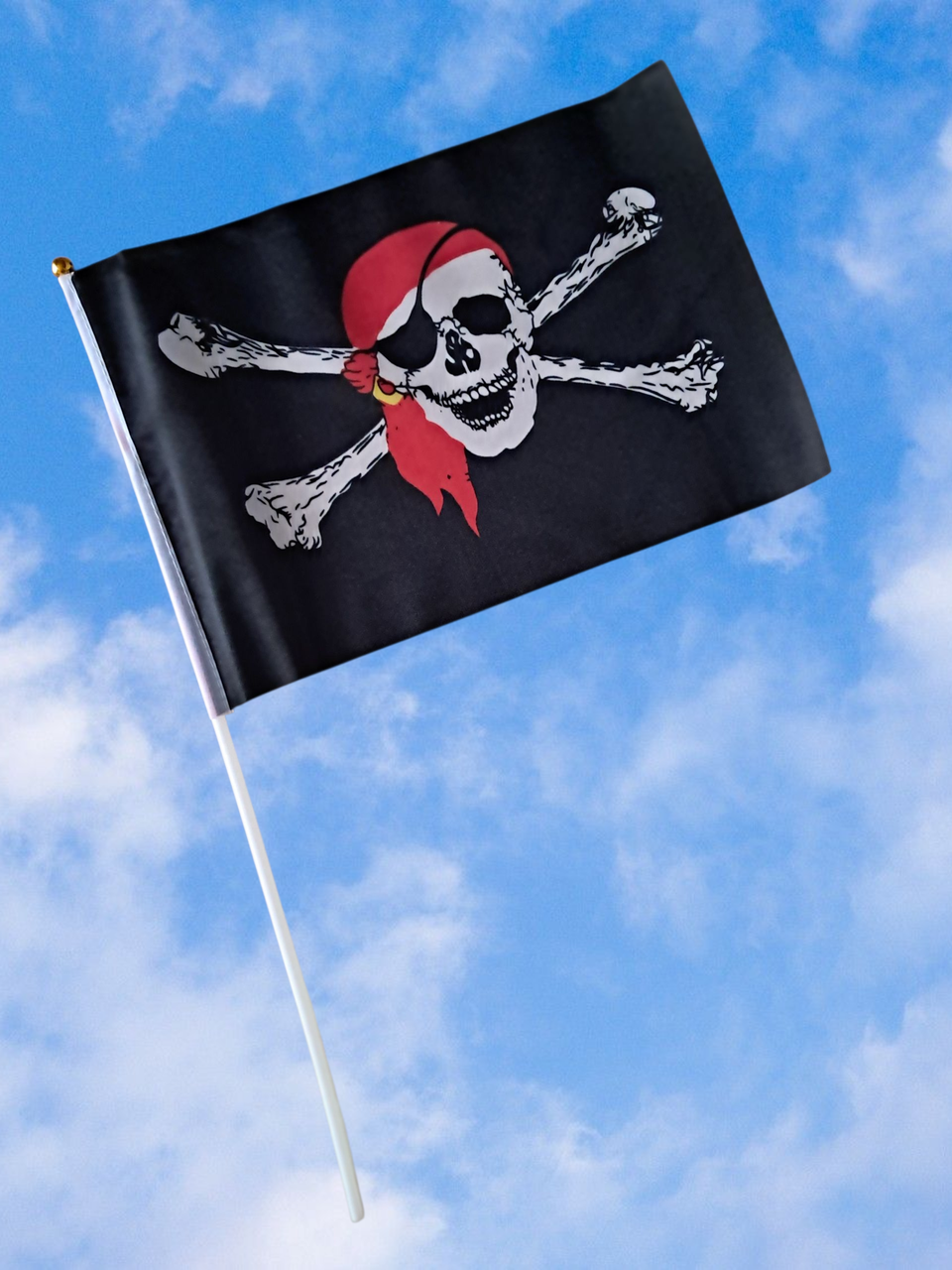 Піратський прапор на паличці 20 * 30 см, фото 1