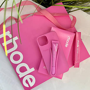 Чохол на телефон rhode рожевий без блиска для губ на iPhone 15 pro Shortcake Lip Case