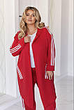 Костюм трійка з лампасами кардиган джоггери та футболка 3007, фото 9