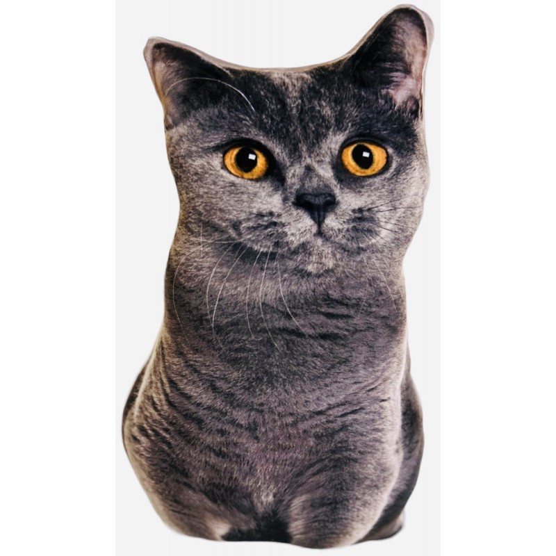 🧡Подушка кіт Британець 70x40x18 см М'яка іграшка котик антистрес (3288), фото 1