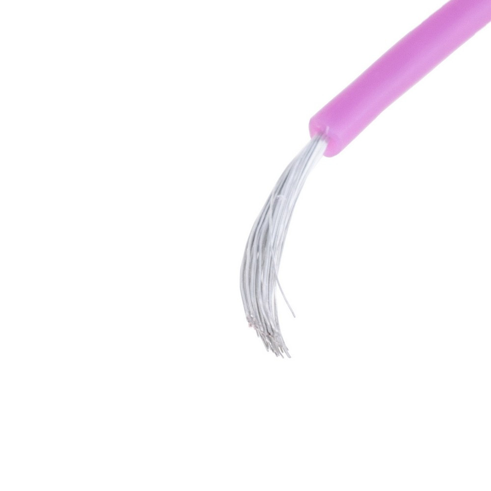 Силіконовий дріт 22AWG (0.3mm2-60/0.08TS) фіолетовий, 1 м