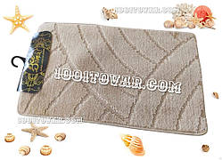 Набір із 2 килимків у ванну Усі вдома 80х50 і 40х50 см. бежево - пісочний колір