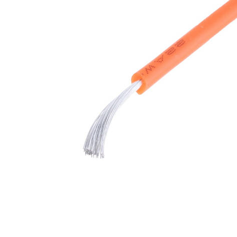Силіконовий дріт 22AWG (0.3mm2-60/0.08TS) жовтогарячий, 1 м, фото 1