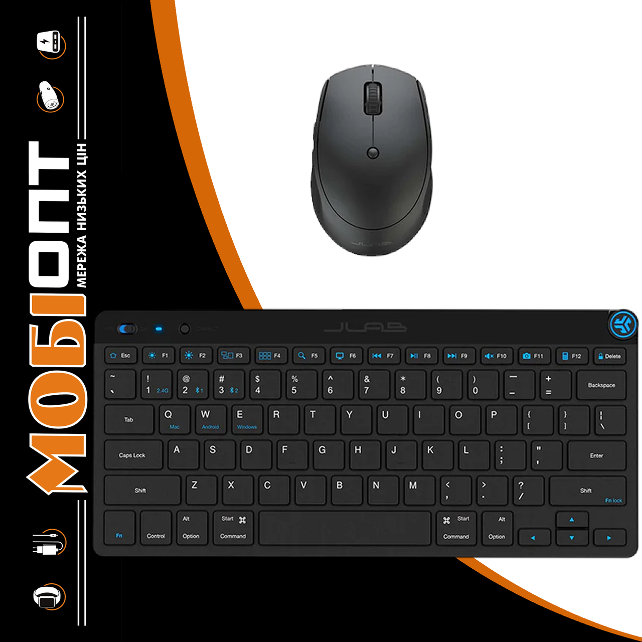 Bluetooth Клавіатура JLab GO Work Bundle black (IEUKMGOBUNDLE4) + миша UA