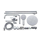 Душова система латунна універсальна Lidz Astra 1030 на три споживача (з виливом) (k35) LDAST1030CRM48086, фото 10