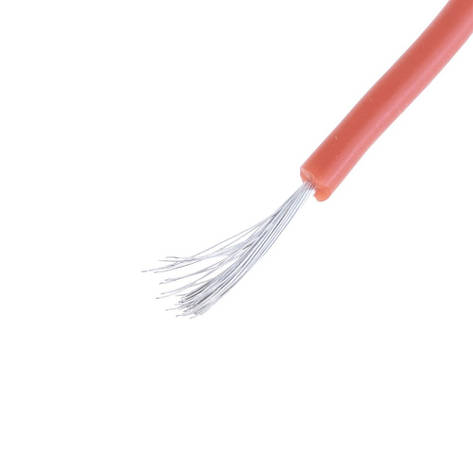 Силіконовий дріт 24AWG (0.2 mm2-40/0.08TS) коричневий, 1 м, фото 1