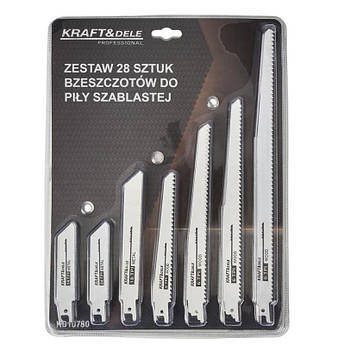 Полотна для шабельної пили 28 шт. Kraft&Dele KD10780 пильні полотна для шабельної пили