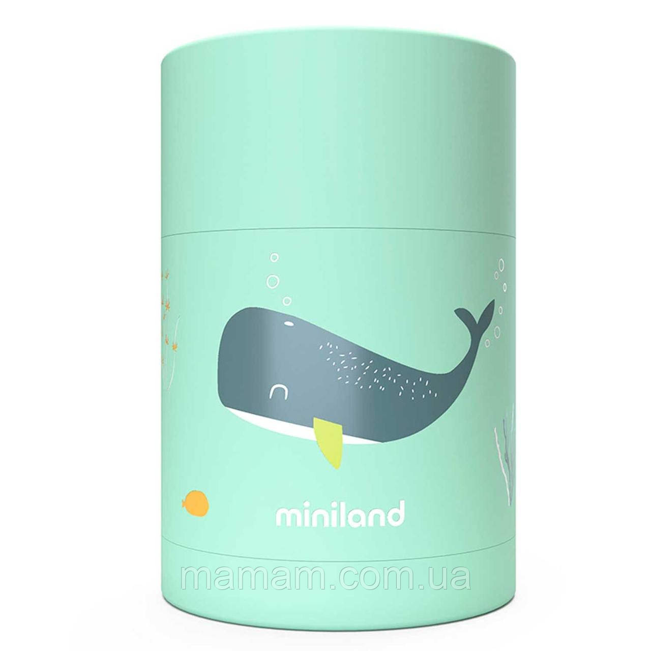 Дитячий термос для їжі Miniland Silky Thermos на 600 мл Wieloryb Ocean, фото 1