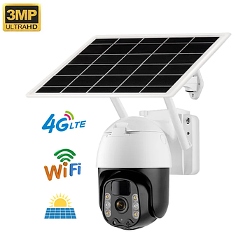 Вулична 4G (LTE) камера спостереження 1DAL WS-Q703F | Сонячна панель 7,5W, АКБ 7800 mah, 3.0 MP