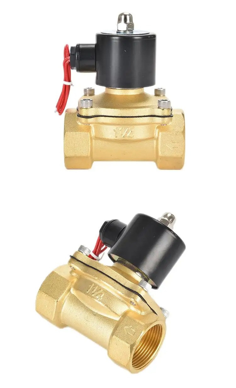 Латунний електромагнітний клапан, 1.25", 220 В, фото 1