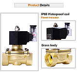 Латунний електромагнітний клапан, 1.25", 220 В, фото 10