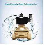 Латунний електромагнітний клапан, 1.25", 220 В, фото 3