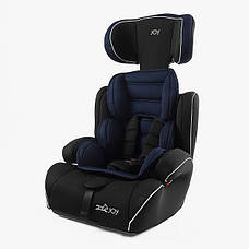 Дитяче автокрісло з бустером 1-12 років Joy 6202-80, група 1/2/3, вага дитини від 9-36 кг, чорно-синій, фото 3
