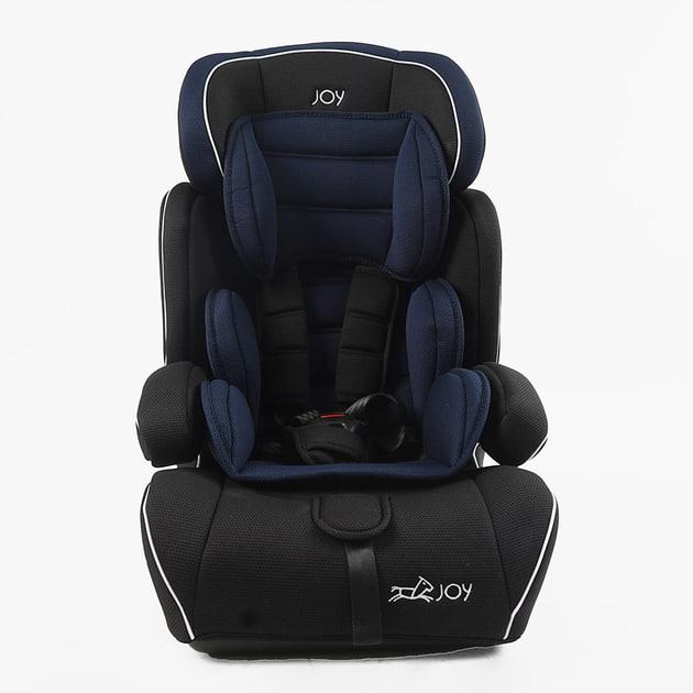 Дитяче автокрісло з бустером 1-12 років Joy 6202-80, група 1/2/3, вага дитини від 9-36 кг, чорно-синій