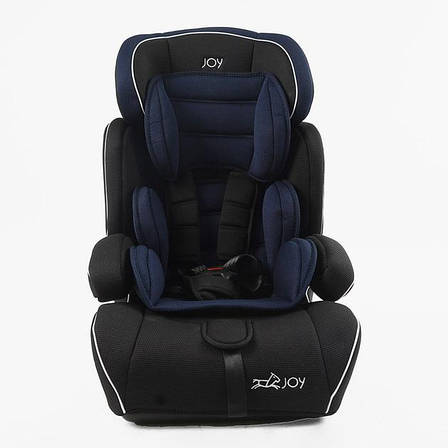 Дитяче автокрісло з бустером 1-12 років Joy 6202-80, група 1/2/3, вага дитини від 9-36 кг, чорно-синій, фото 1