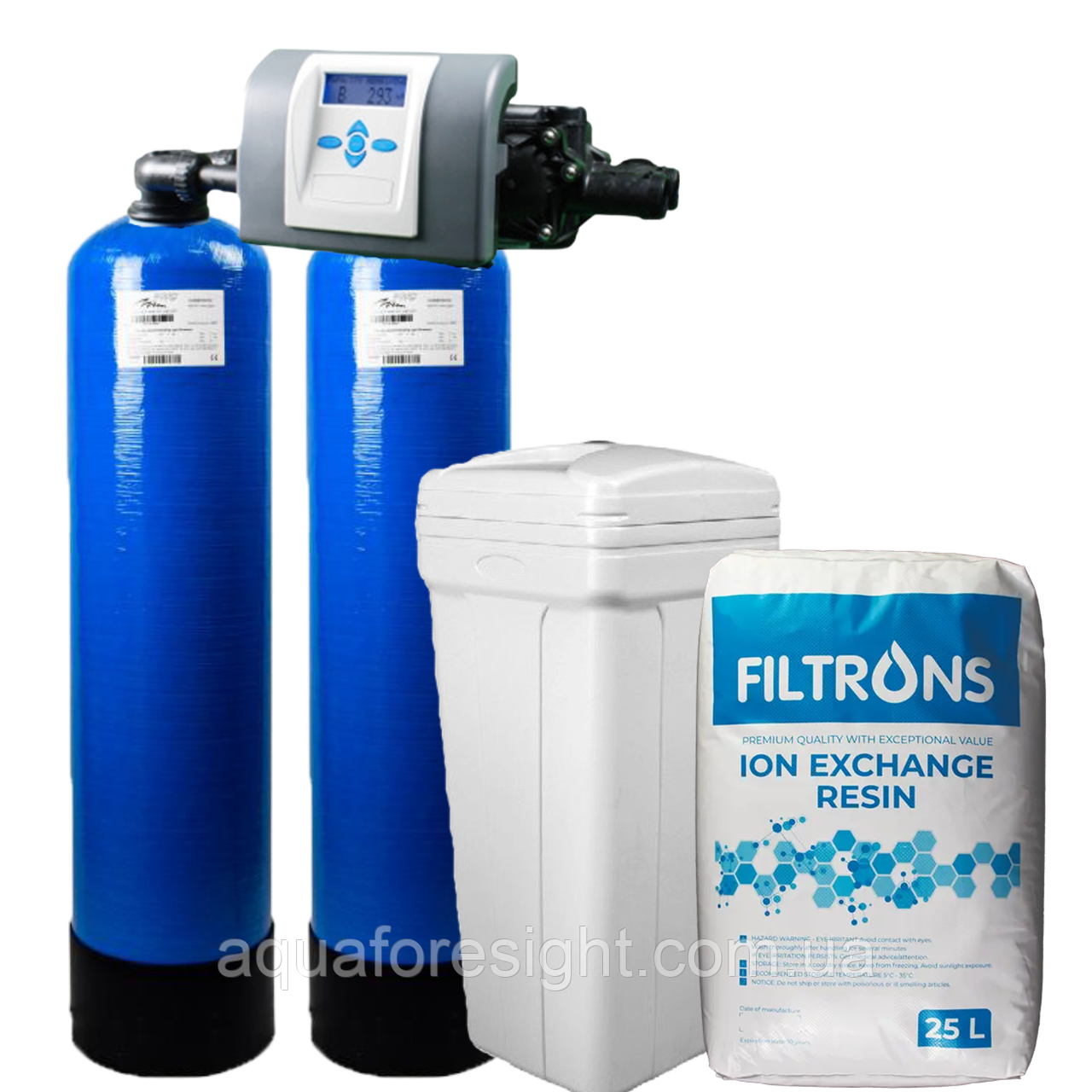 Система пом'якшення води 1665 Clack TT СK TWIN (Filtrons ion exchange resin), ціна з ПДВ, фото 1