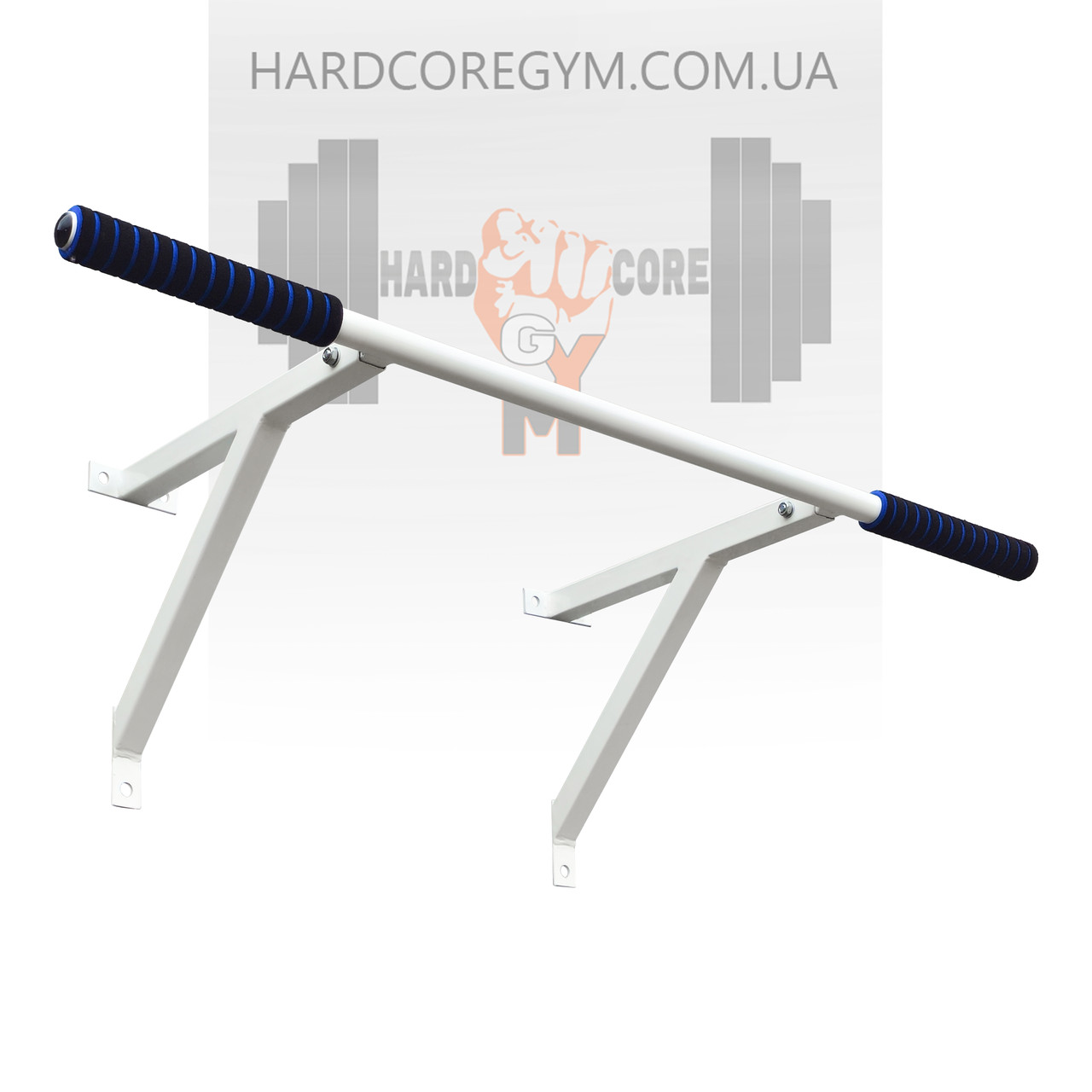 Турнік настінний/надверний білий рівний (40 см), фото 1