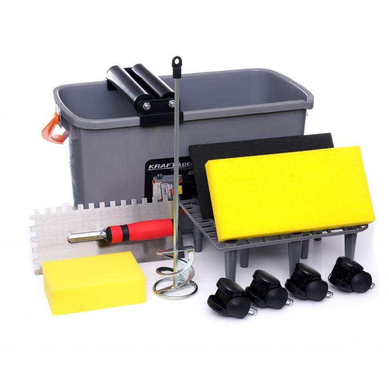 Комплект для укладання керамічної плитки 24 л Kraft Dele KD10785 набір плиточника з інструментом, фото 1