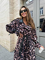 Жіночий леопардовий тренч демісезон, фото 10