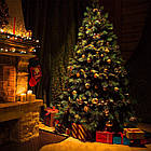 Штучна ялинка "Карпатська" 2 м з підставкою Зелена, розбірна / Новорічна пишна ялинка, фото 10