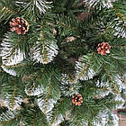 Елітна штучна ялинка з шишками та снігом 2 м / Новорічна ялинка з білими кінчиками, фото 5