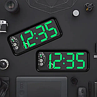 Електронний годинник, дзеркальний з будильником і термометром, DT 6508 / Настільний годинник / Годинник з підсвічуванням, фото 4