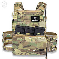 Тактическая плитоноска AMS-R1.set мультикам, прочная и удобная, совместимая с бронепластинами, для армии, полиции и спецподразде