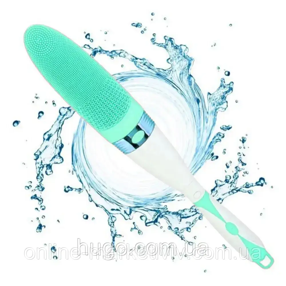 Електрична щітка для тіла MA-42, Бірюзовий / Масажна силіконова щітка для ванної, фото 1