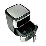 Аерофритюрниця сенсорна з 2 тенами Hoffmans HM-791 аерогриль 8л з таймером та знімною чашею для дому 2000W, фото 6