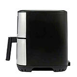 Аерофритюрниця сенсорна з 2 тенами Hoffmans HM-791 аерогриль 8л з таймером та знімною чашею для дому 2000W, фото 7