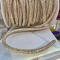 Стразовий шнур м'який, колір Golden Shadow 6мм , 1м