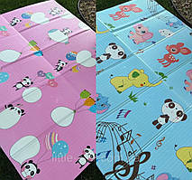 Дитячий розвиваючий термокилимок бебіпол 150*200*1 см, двосторонній, преміум якість, чохол-сумка