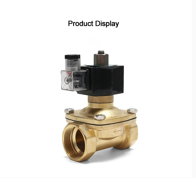 Латунний електромагнітний клапан, 1.5", 12 В, фото 1